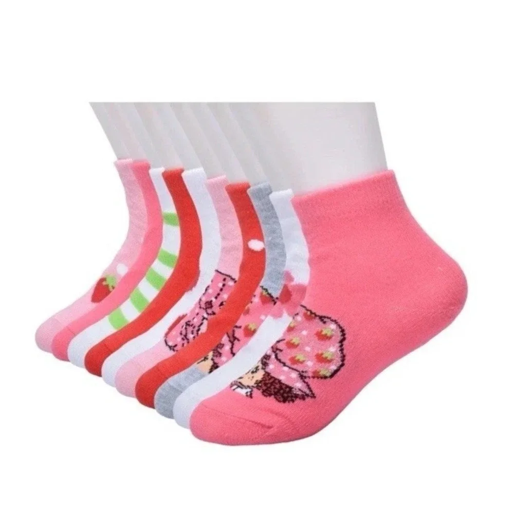 Strawberry Shortcake And Bluey Ankle Socks Toddler 20 Pairs Size 2T NWT